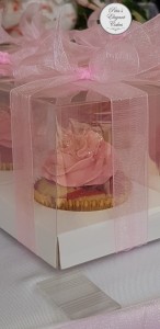 Cup Cakes with Pink Swirl & Gold Glitter
