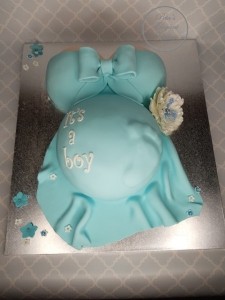 Pregnant Belly Cake, Baby Shower Cake, Baby Boy Cake, Its a Boy Cake, Gender Cake
