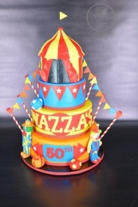 Circus Cake, Circus Tent Cake, Clowns on Cake, Birthday Cake, Kids Cake, Circus, 50th Cake