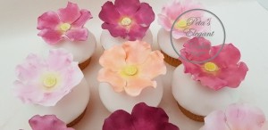 Peony Flowers on Cupcakes, Cupcakes with Flowers, Wedding Occasion Cupcakes