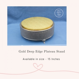 Cake Stand Hire Brisbane, Gold Deep Edged Cake Stand,