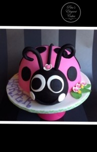 Kids Cake, Lady Beetle Cake, 1st Birthday Cake, Girls Cake, Garden Themed Cake