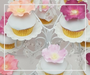 Cupcakes with Sugar Flowers