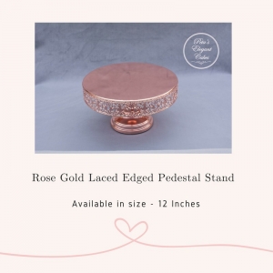 Cake Stand Hire Brisbane, Rose Gold Laced Edge Pedestal Cake Stand