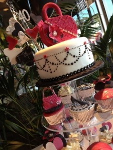 Stiletto Cupcake Tower, 40TH Birthday Cake Female, Hot Pink & Black Birthday Cake