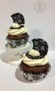 Wedding Cupcakes, Black & White Cupcakes, Birthday Female Cupcakes