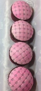 Cupcakes in Pink, Quilted Cupcakes, Wedding Cupcakes, Pink Cupcakes, Vintage Cupcakes