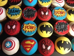 Super Hero Cupcakes, Boy Themed Cupcakes, Superman Cupcakes, Spiderman Cupcakes, Action Hero Cupcakes